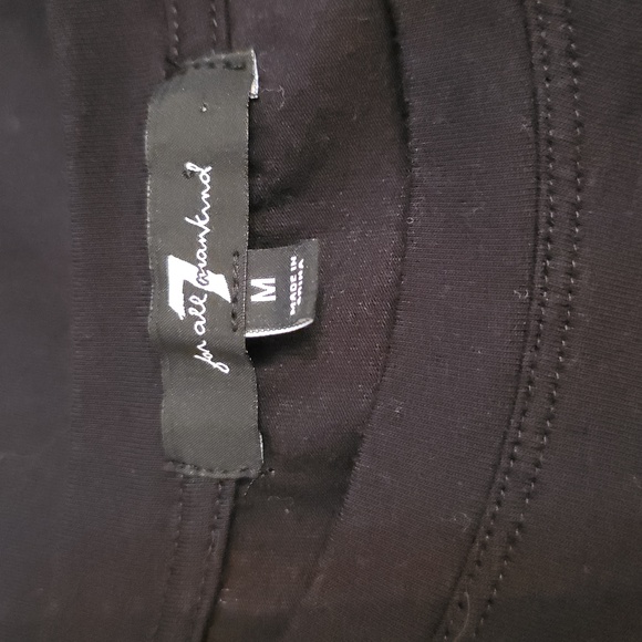 7 For All Mankind Black Muscle Tee Size Medium - Picture 6 of 8